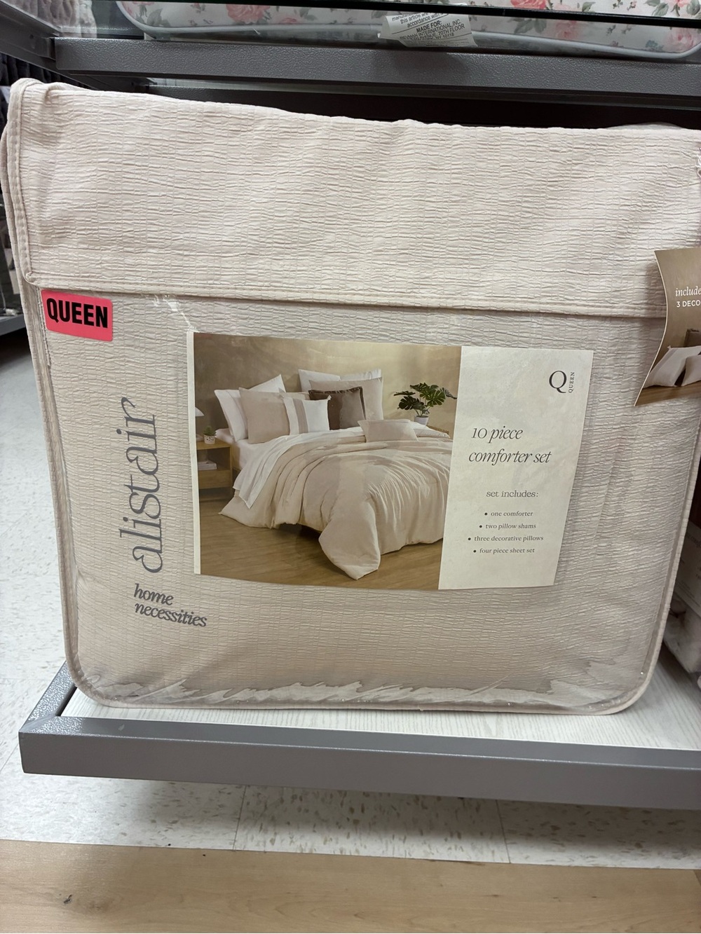 10-Piece Queen Comforter Set - Cream